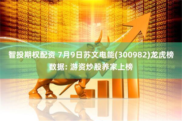 智投期权配资 7月9日苏文电能(300982)龙虎榜数据: 游资炒股养家上榜